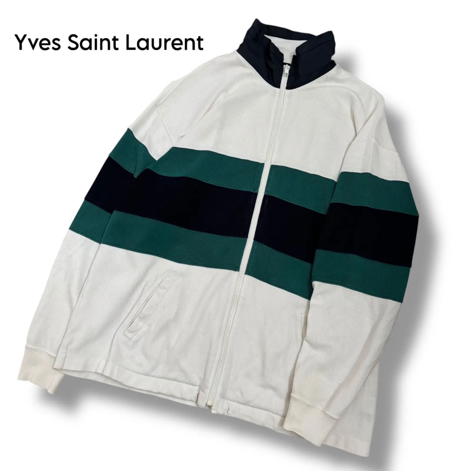 Yves Saint Laurent ブランドロゴ刺繍 ジップアップジャケット