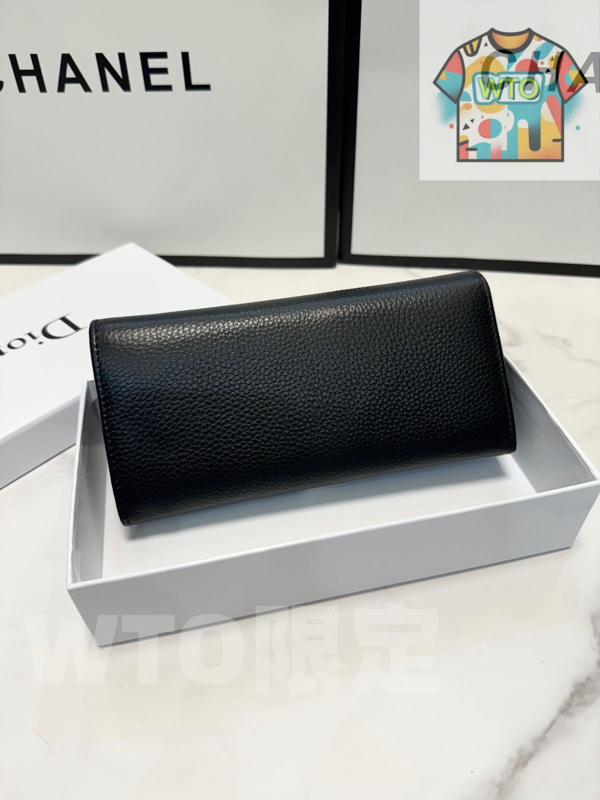 WTO通販 Dior レディースウォレット ブラック レザー使用 実用的でスタイリッシュなデザイン -WTO輸入-YJG 00