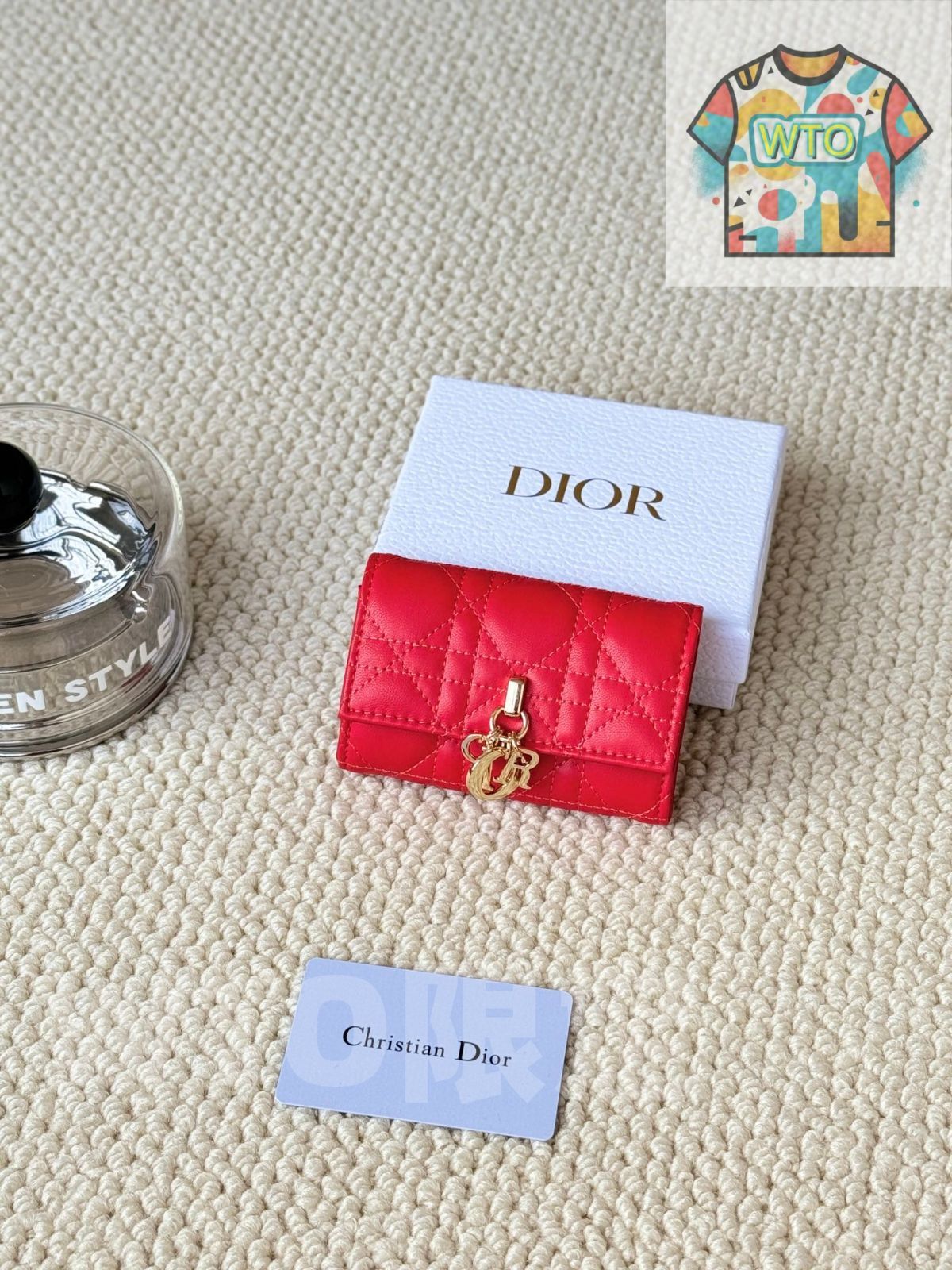 WTO通販 My Dior Glycine ウォレット ラズベリーピンク 藤の花モチーフ エレガントで実用的なデザイン -WTO輸入-RHQ80