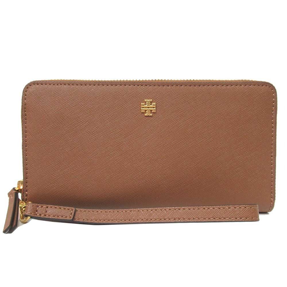 トリーバーチ 財布 長財布 TORY BURCH EMERSON レザー ダブルTメタルロゴ ラウンドジップ ロングウォレット ストラップ付き 136110 0522 アウトレット レディース