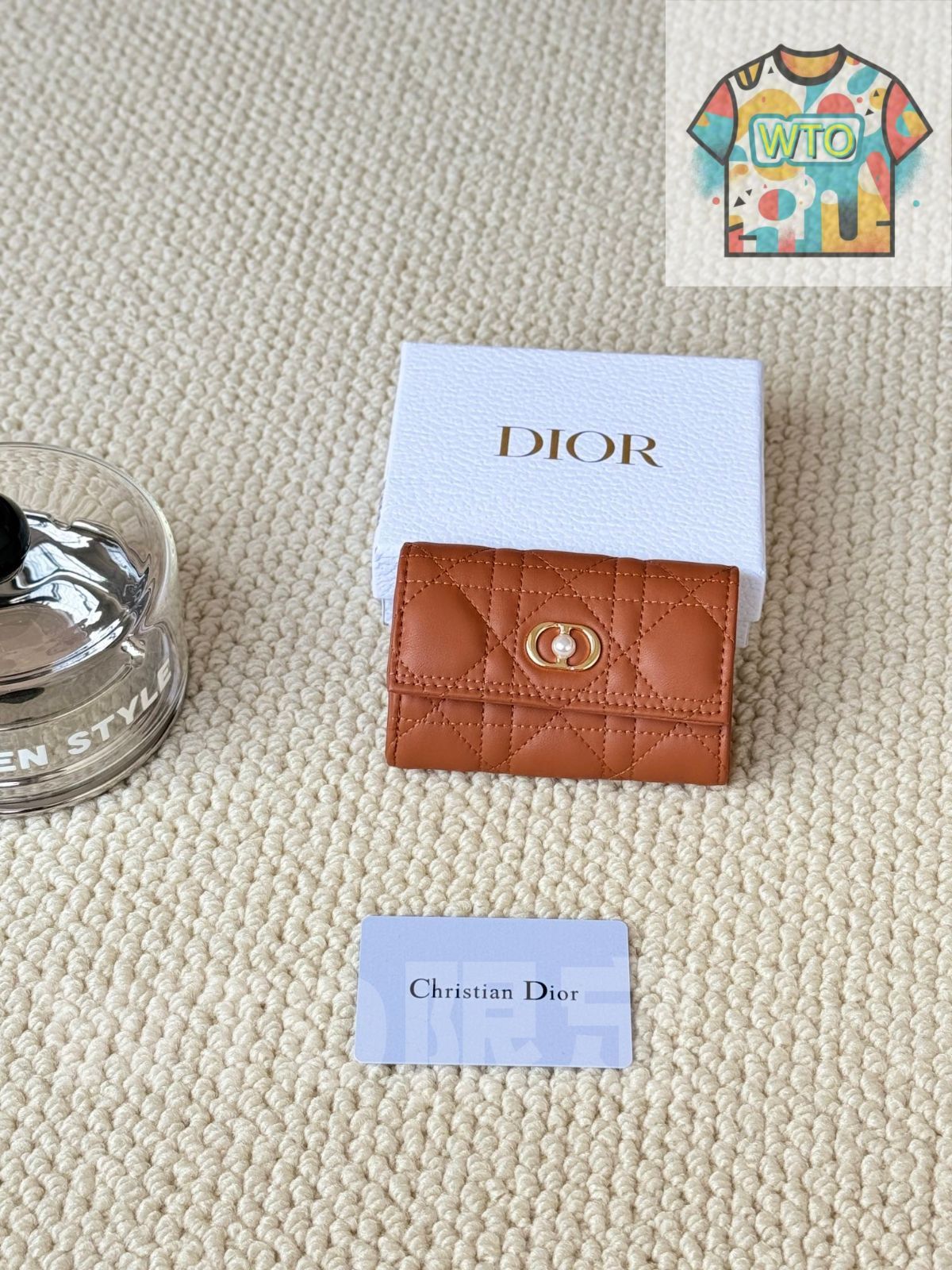 WTO通販 My Dior Glycine ウォレット ラズベリーピンク 藤の花モチーフ エレガントで実用的なデザイン -WTO輸入-WAO04