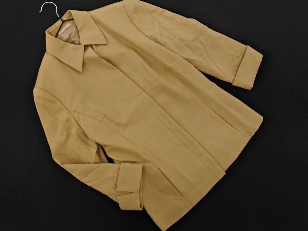 BURBERRY バーバリー シルク混 セットアップ ジャケット パンツ スーツ size38 ベージュ レディース