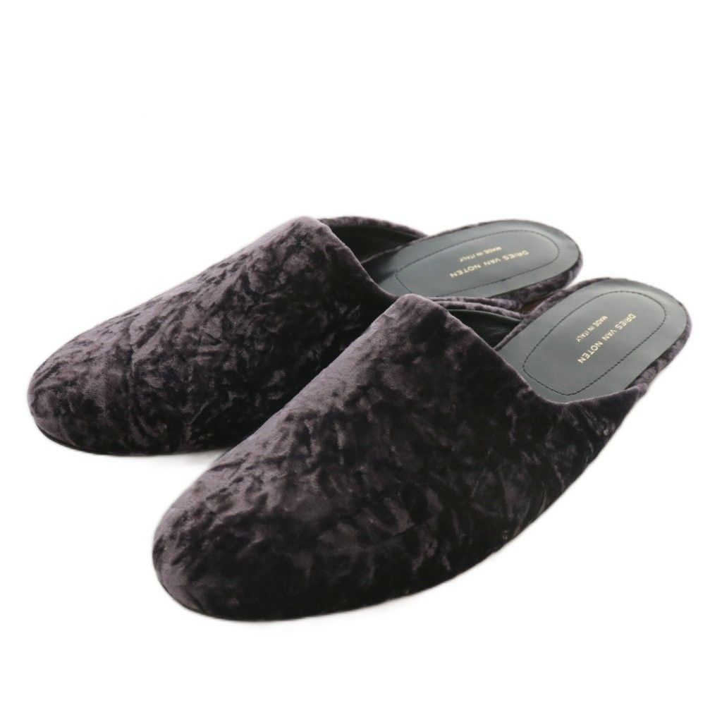 【匿名配送】 ドリスヴァンノッテン サンダル サイズ35 美品 DRIES VAN NOTEN ドリス ヴァン ノッテン 24SS ベルベット スライド