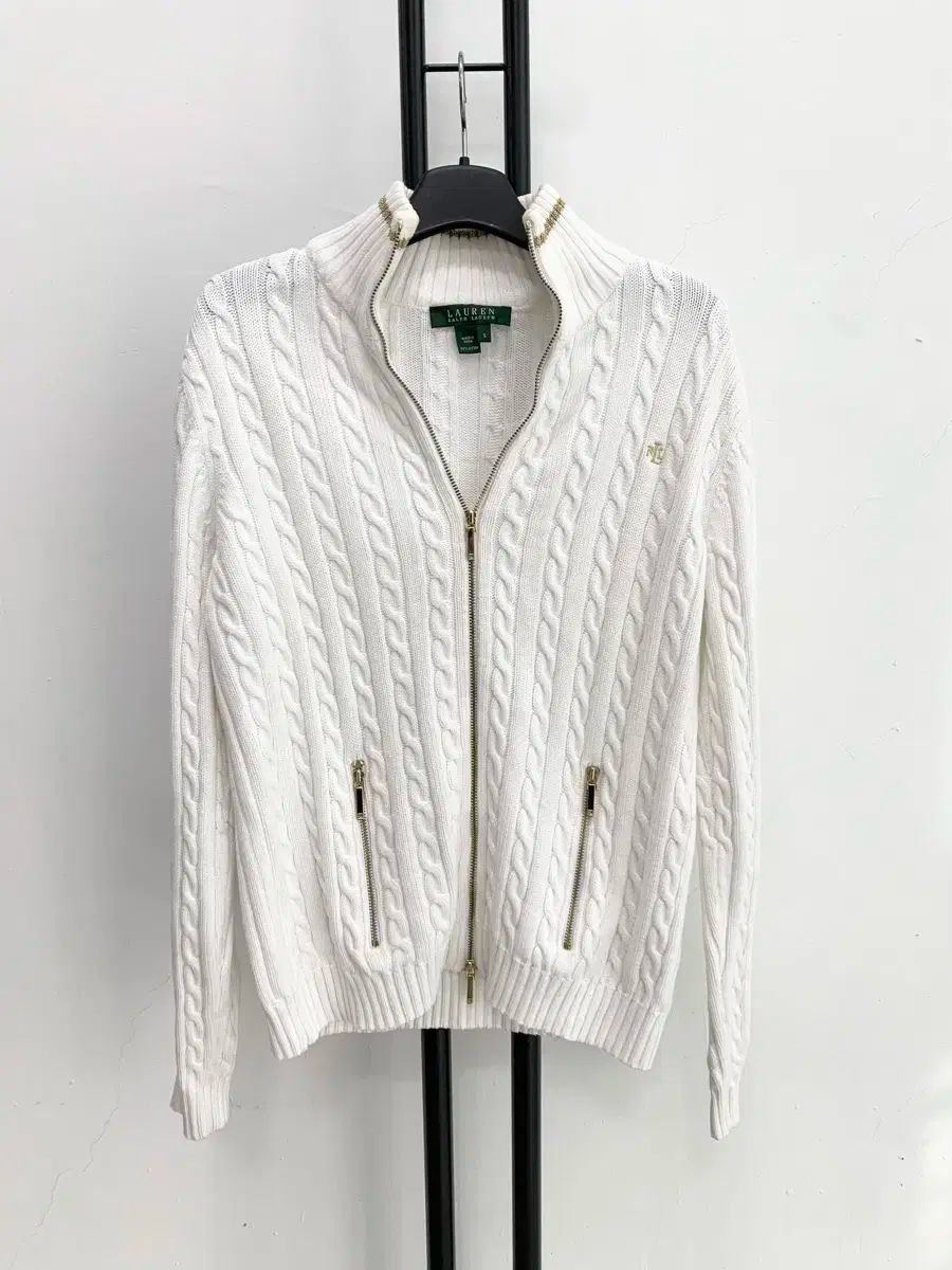 ローレン ラルフローレン LAUREN RALPH LAUREN 白 ケーブル ニット