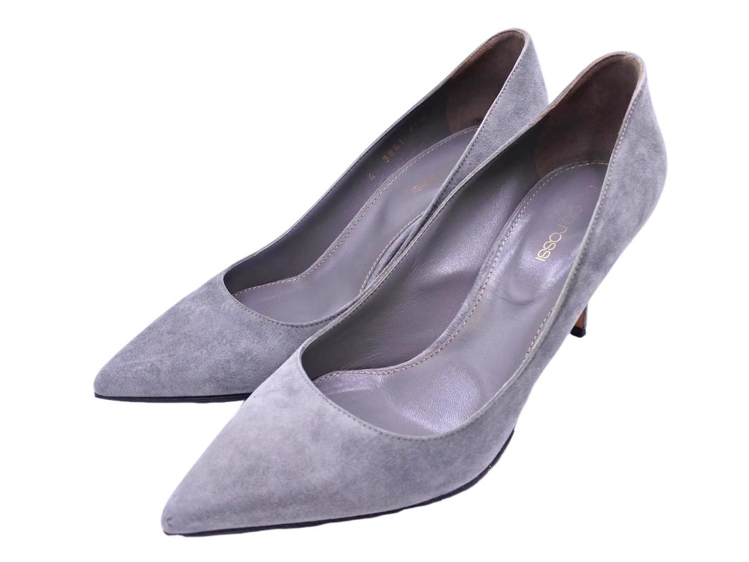 Sergio Rossi セルジオロッシ スウェード ヒール パンプス size 37.5 23.5ｃｍくらい グレー レディース