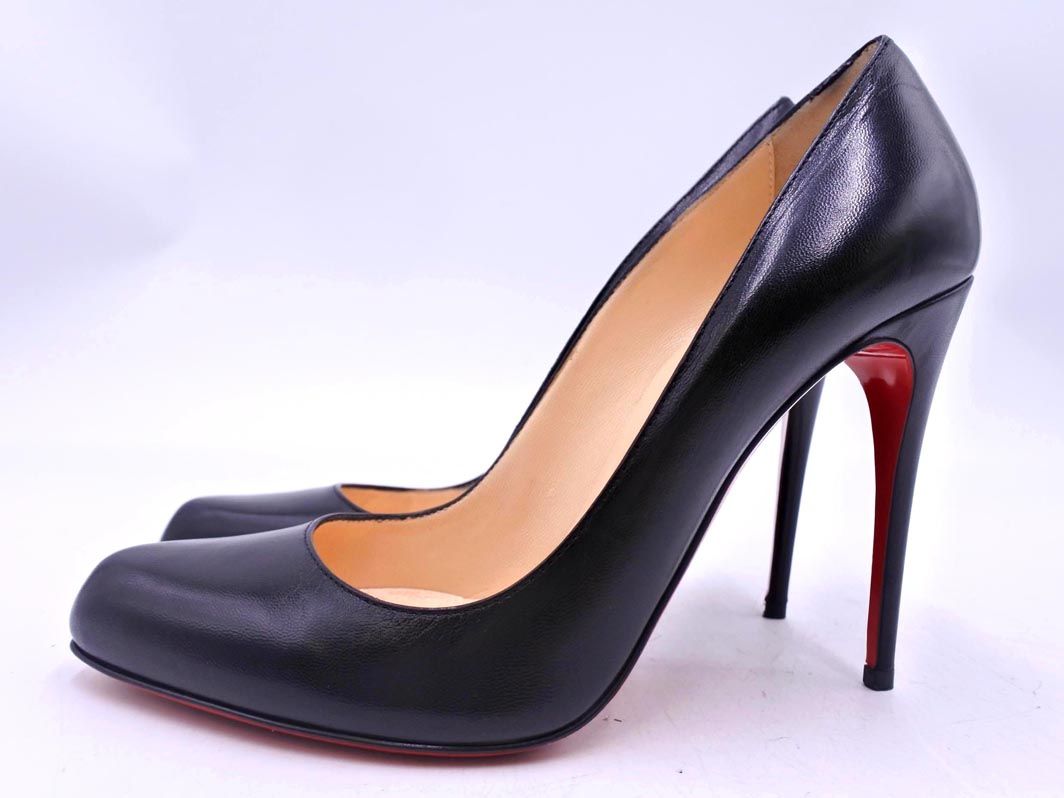 Christian Louboutin クリスチャンルブタン レザー ハイヒール パンプス size 36.5 23.5ｃｍくらい 黒 レディース