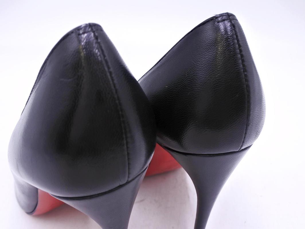  Christian Louboutin クリスチャンルブタン レザー ハイヒール パンプス size 36.5 23.5ｃｍくらい 黒 レディース ハイヒール パンプス パンプス
