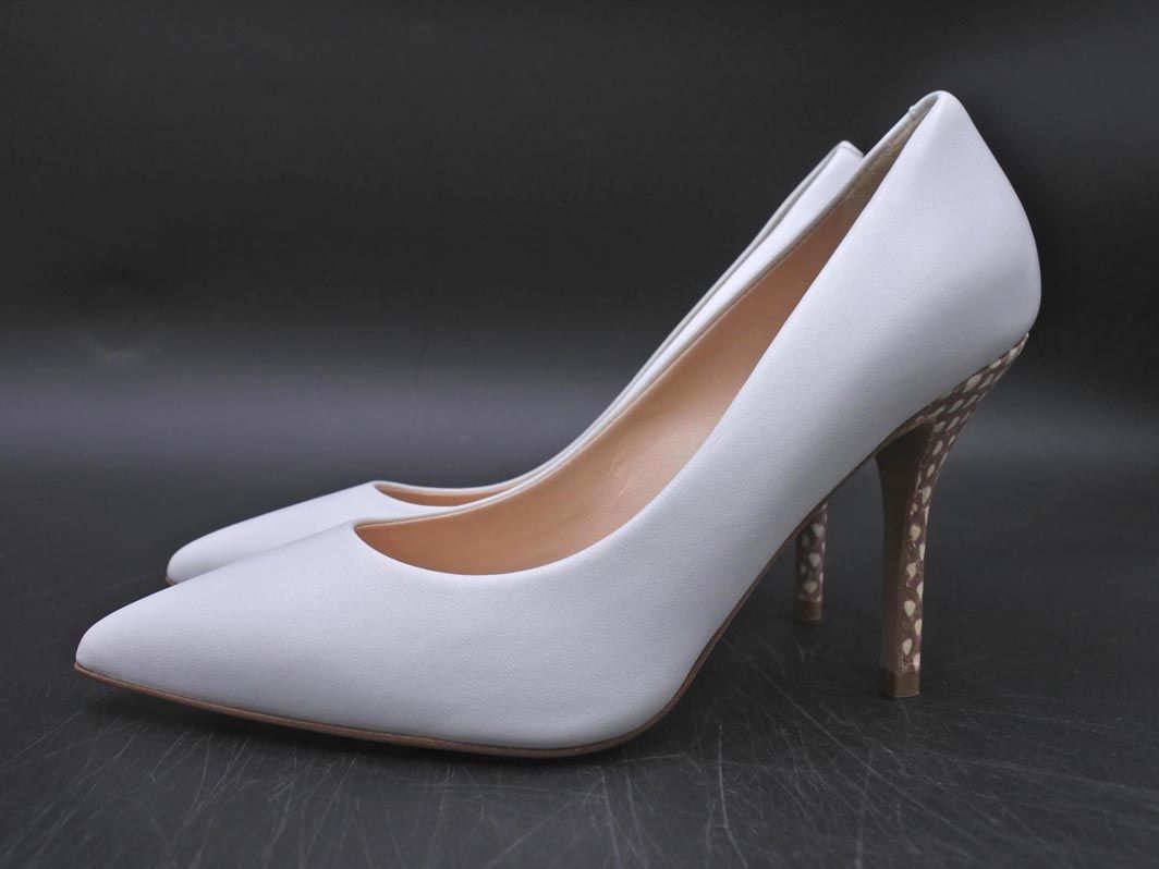 PELLICO ペリーコ 本革 レザー ポインテッドトゥ パンプス size 35 22 cm 白 レディース