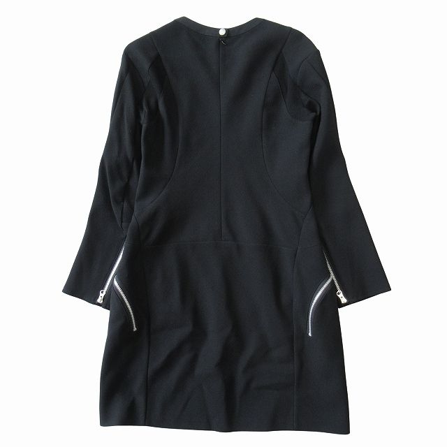 13 AW ジュンヤワタナベ JUNYA コムデギャルソン COMME des GARCONS ウール ワンピース ドレス カットソー 長袖 アーカイブ AD 2013 JL-O 021 サイズM 黒 ブラック レディース