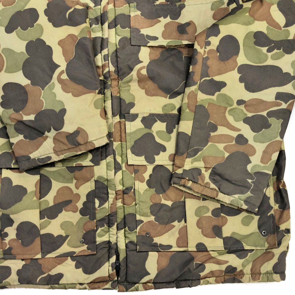 【全品送料無料】 70年代 カナダ製 MUSTANG SPORT WEAR The Floater ダックハンターカモ ハンティングジャケット アウトドア メンズ L相当 古着 V8128