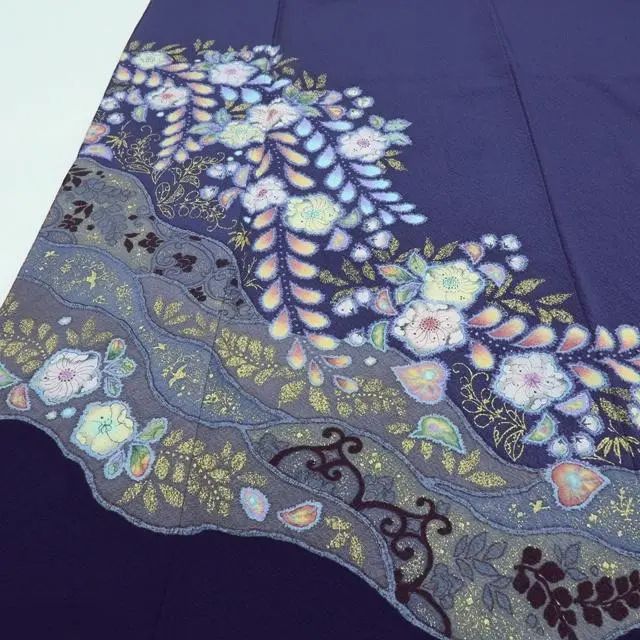 百華❀Y3865◇美品 やまと誂製 翠山工房 桐屋の辻が花 絞り 一つ紋