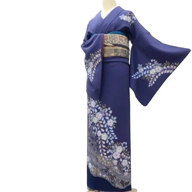 百華❀Y3865◇美品 やまと誂製 翠山工房 桐屋の辻が花 絞り 一つ紋