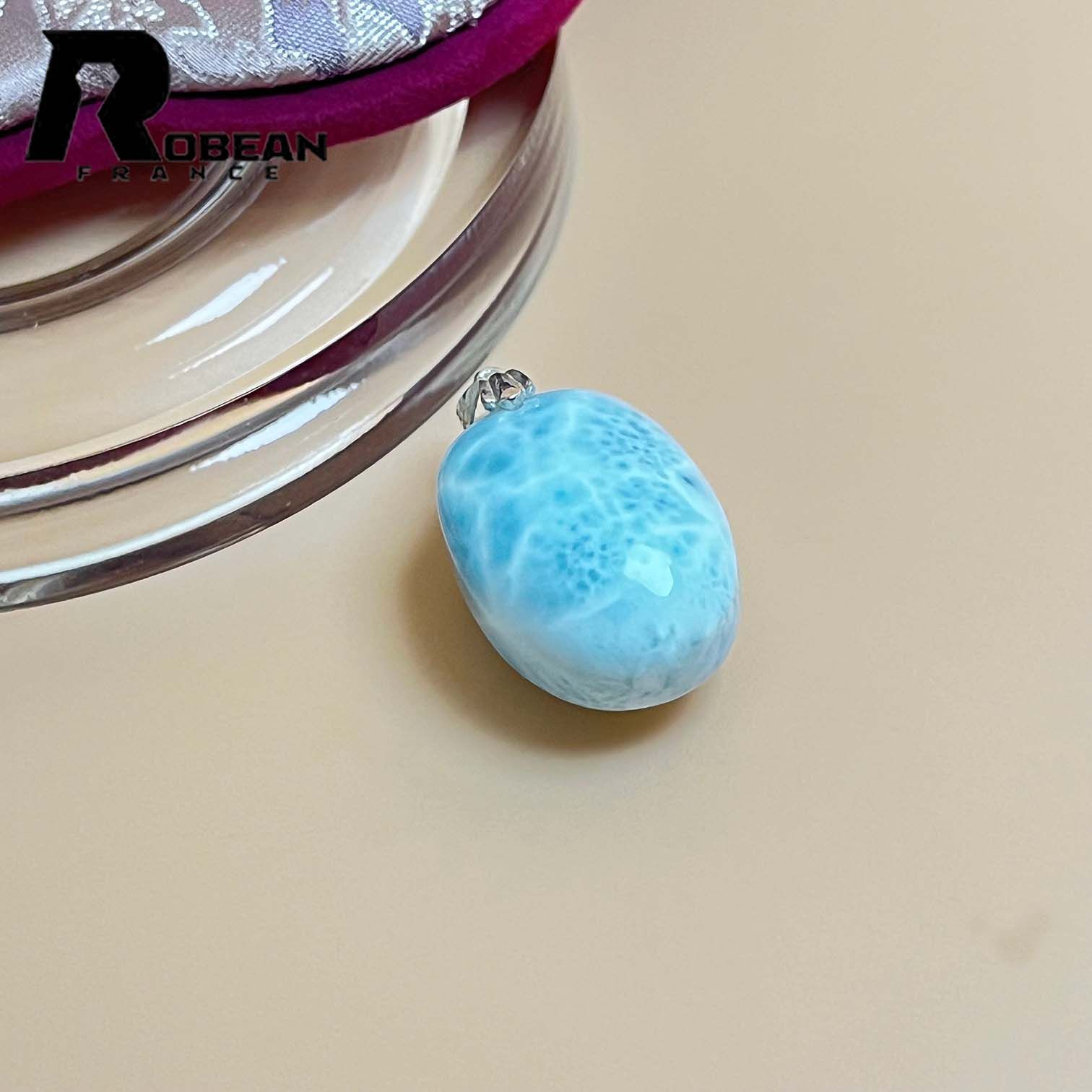  上品 EU製 定価13万円 ROBEAN ラリマーペンダント パワーストーン 天然石 お守り プレゼント 約27 19 11.5 mm その他 アクセサリー