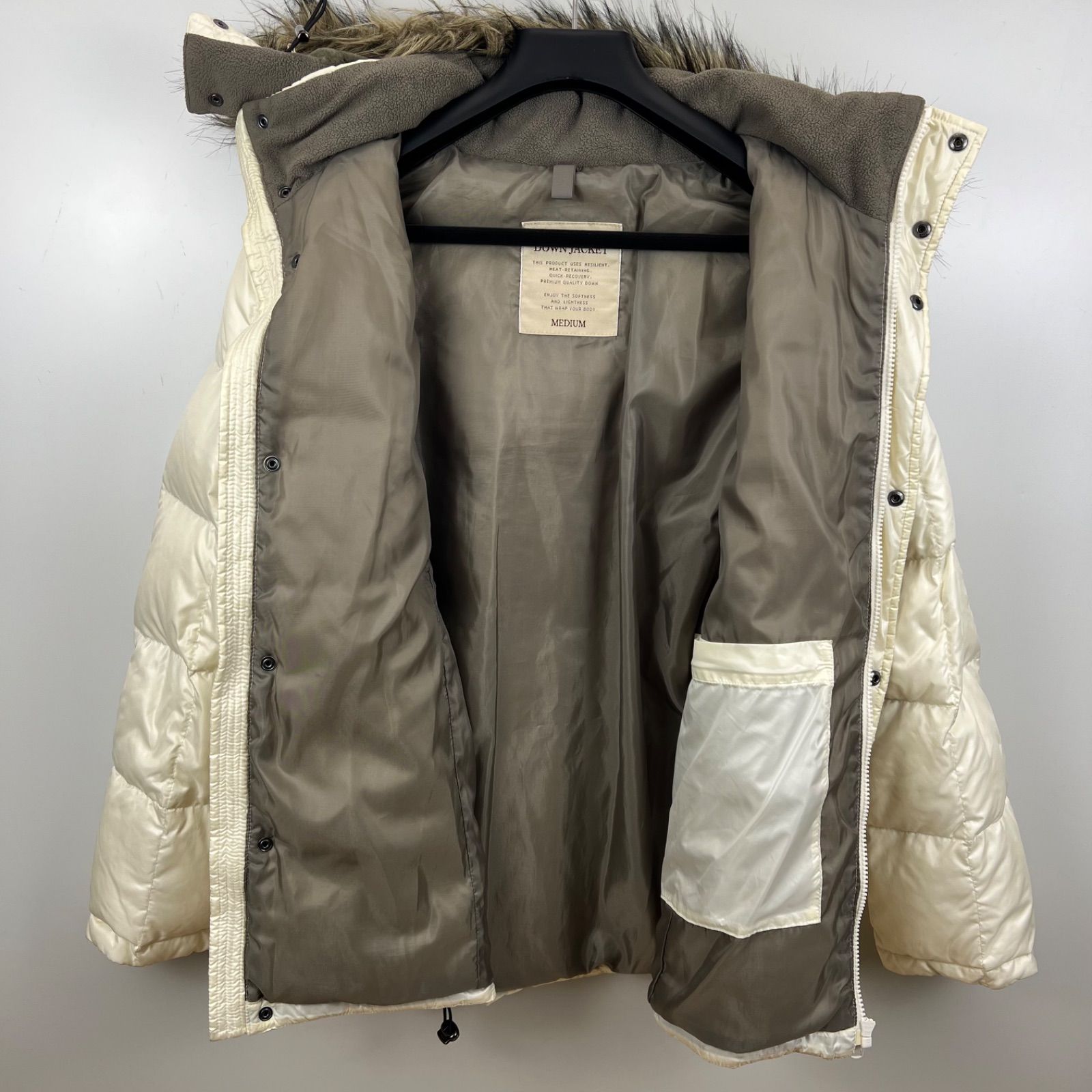 UNIQLO 00s y2k archive fur hoodie down jacket M ユニクロ 