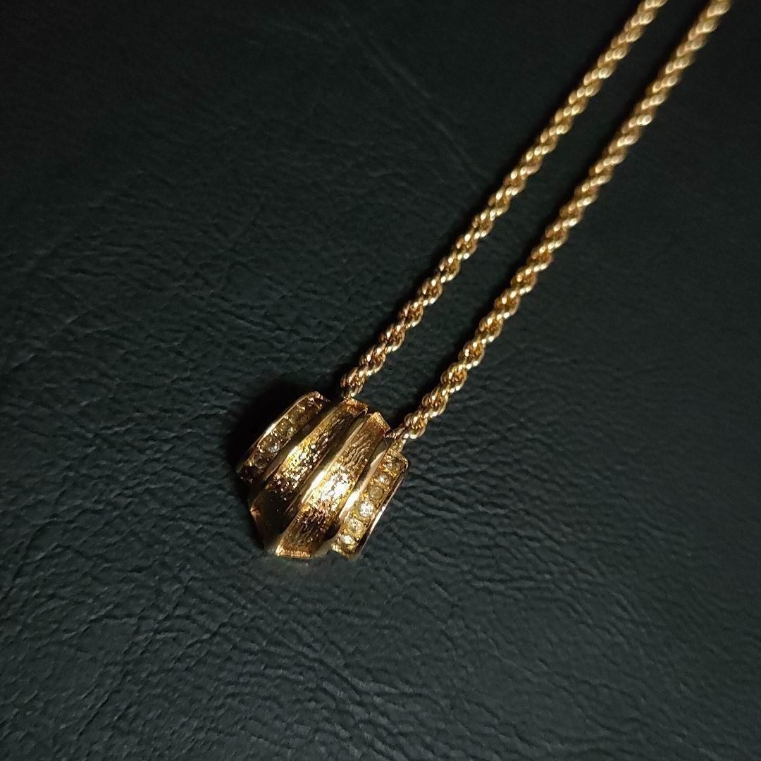 Dior ディオール ネックレス ラインストーン ゴールド ヴィンテージ