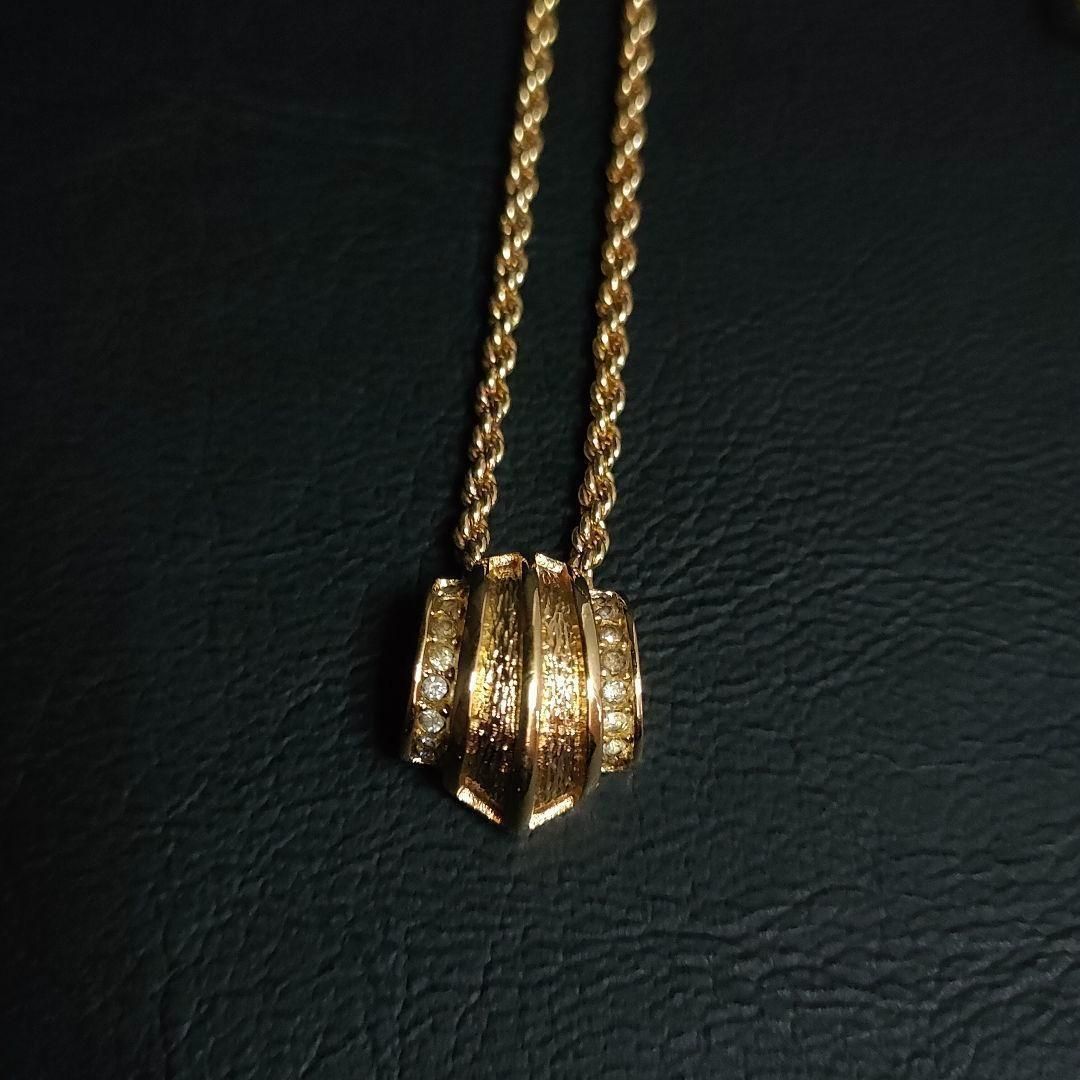 Dior ディオール ネックレス ラインストーン ゴールド ヴィンテージ