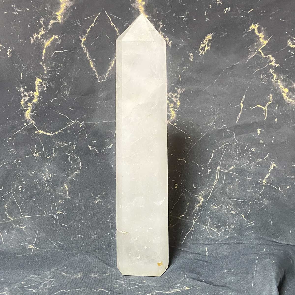 ヒマラヤ水晶 六角柱 大型ポイント原石 高さ30 cm 台座付き 高波動クリスタル 浄化 守護 空間調和に最適なヒーリング天然石