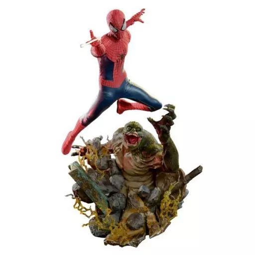 フィギュア アメイジング スパイダーマン＆リザード ジオラマ台座 アメイジング スパイダーマン2 ムービー マスターピース 1 6 アクションフィギュア