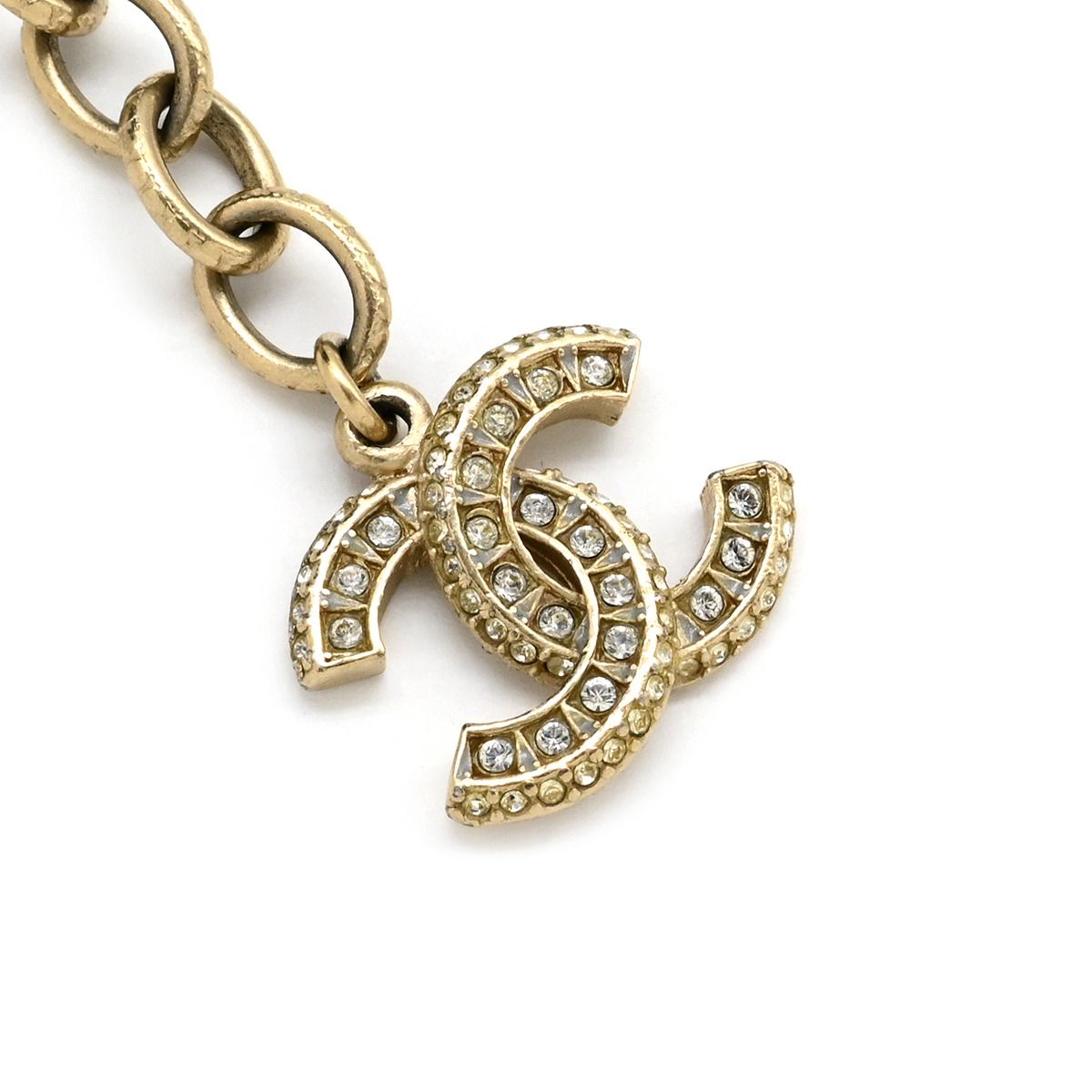 シャネルフェイクパールラインストーンCCブレスレット シャネルフェイクパールラインストーンCCブレスレット CHANEL