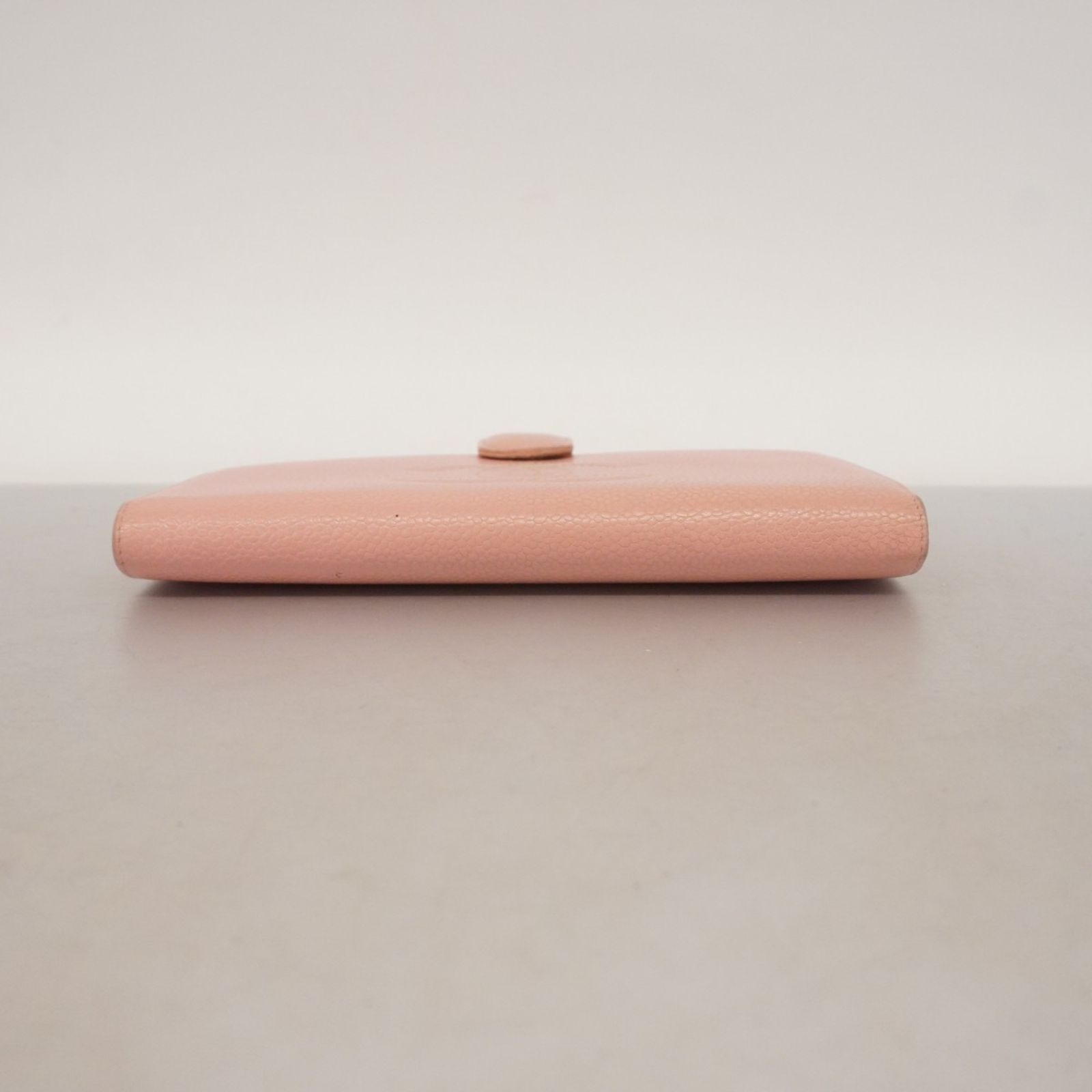 シャネル Chanel 長財布 キャビアスキン ピンク レディース