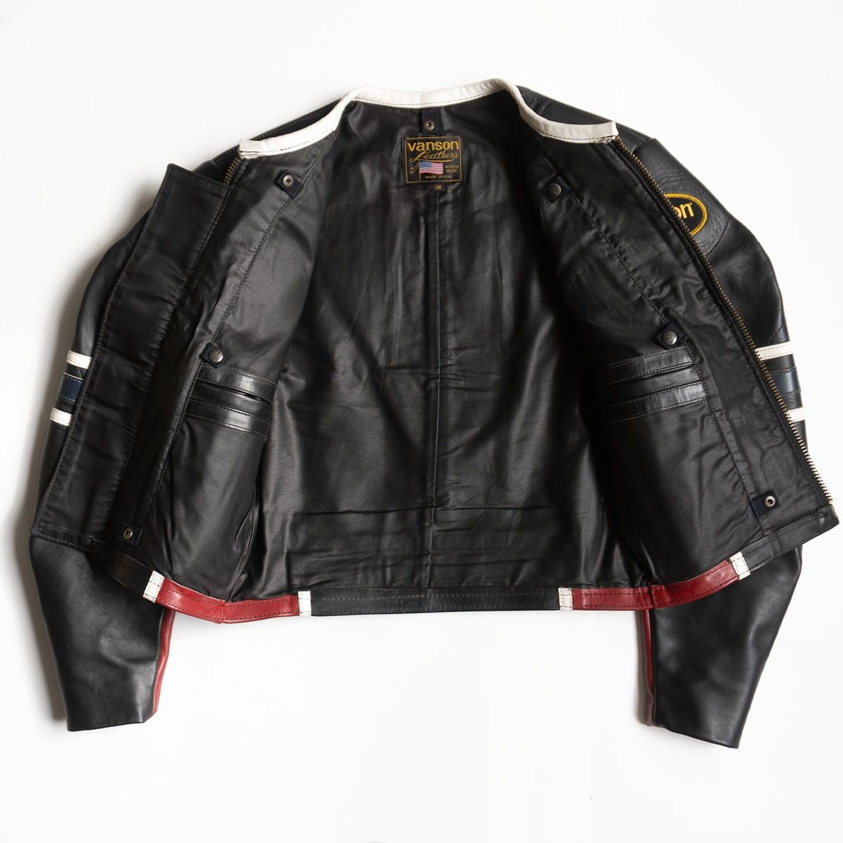 美品】 VANSON 【オールレザー ライダースジャケット】38 ジャケット