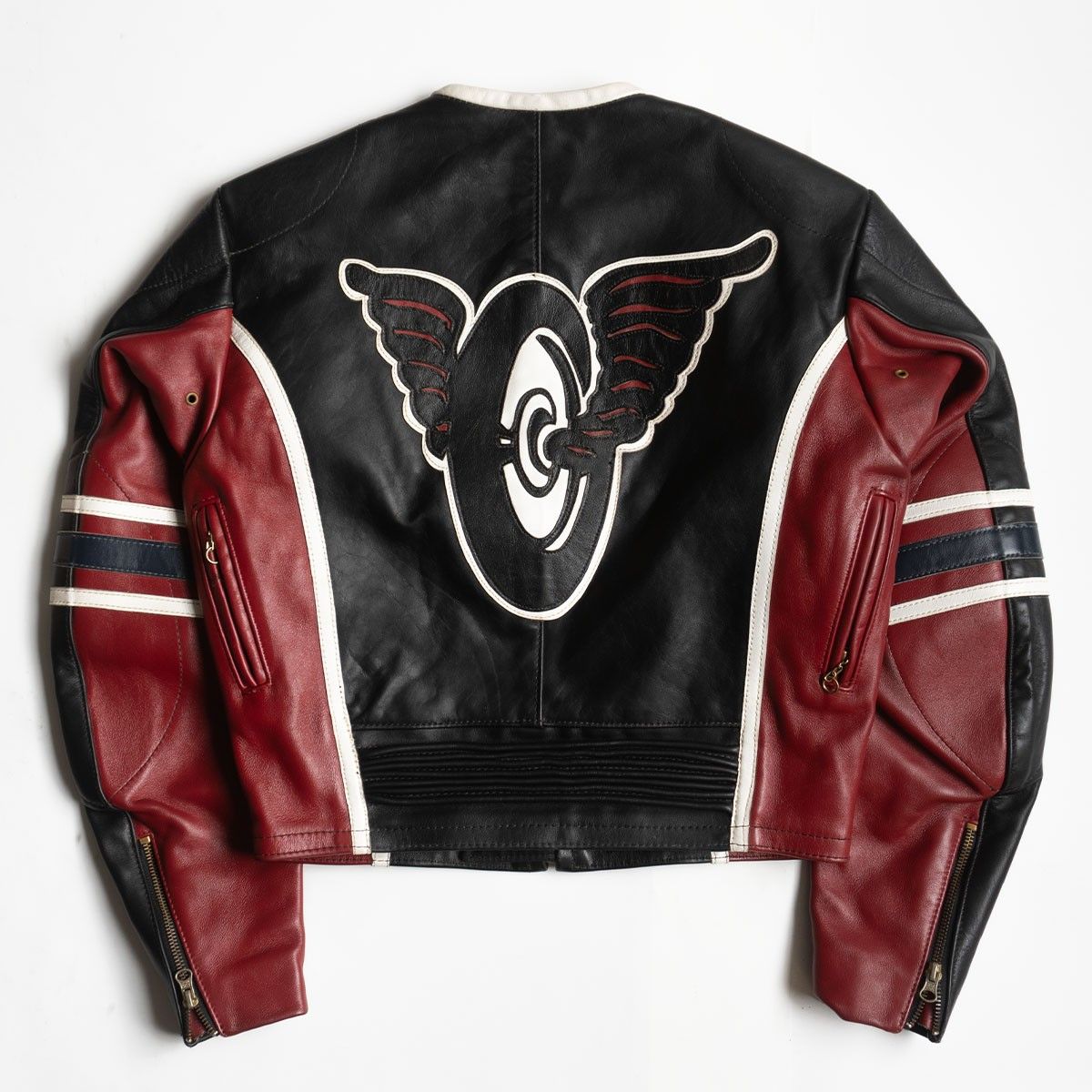 VANSON USA製 レザーライダースジャケット ワッペン　TCジャケット 雰囲気抜群/ビッグサイズ】 VANSON 【TC レザー ライダースジャケット