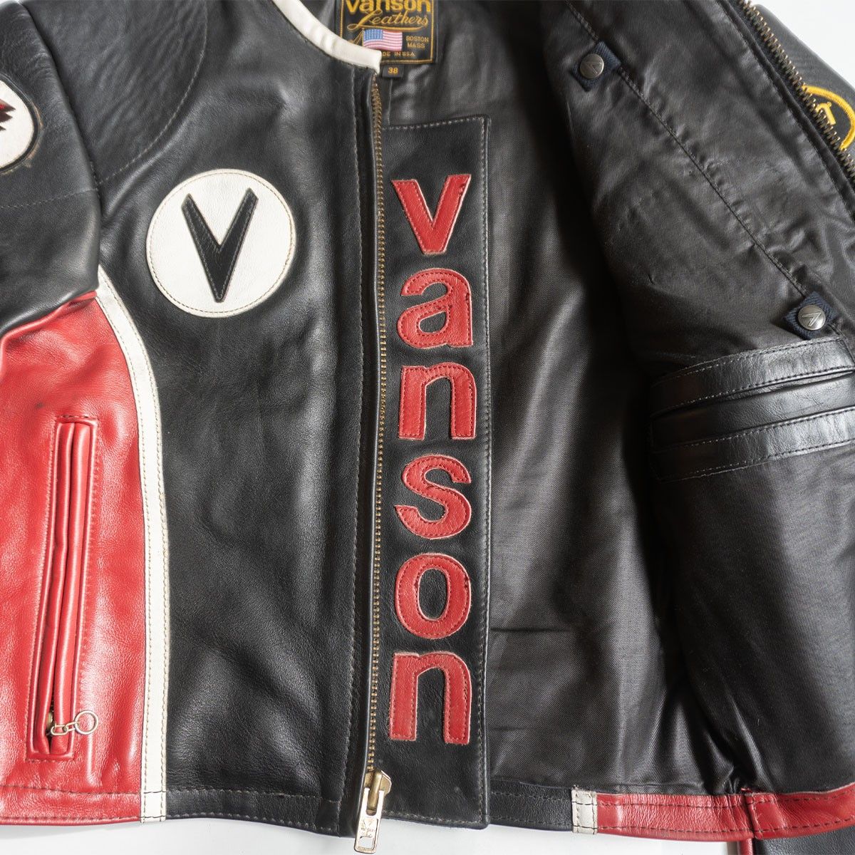 美品】 VANSON 【オールレザー ライダースジャケット】38 ジャケット