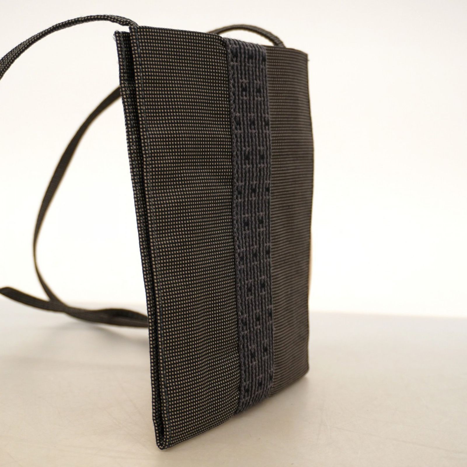 エルメス Hermes エルメス ショルダーバッグ エールラインポシェット キャンバス ブラックレディース