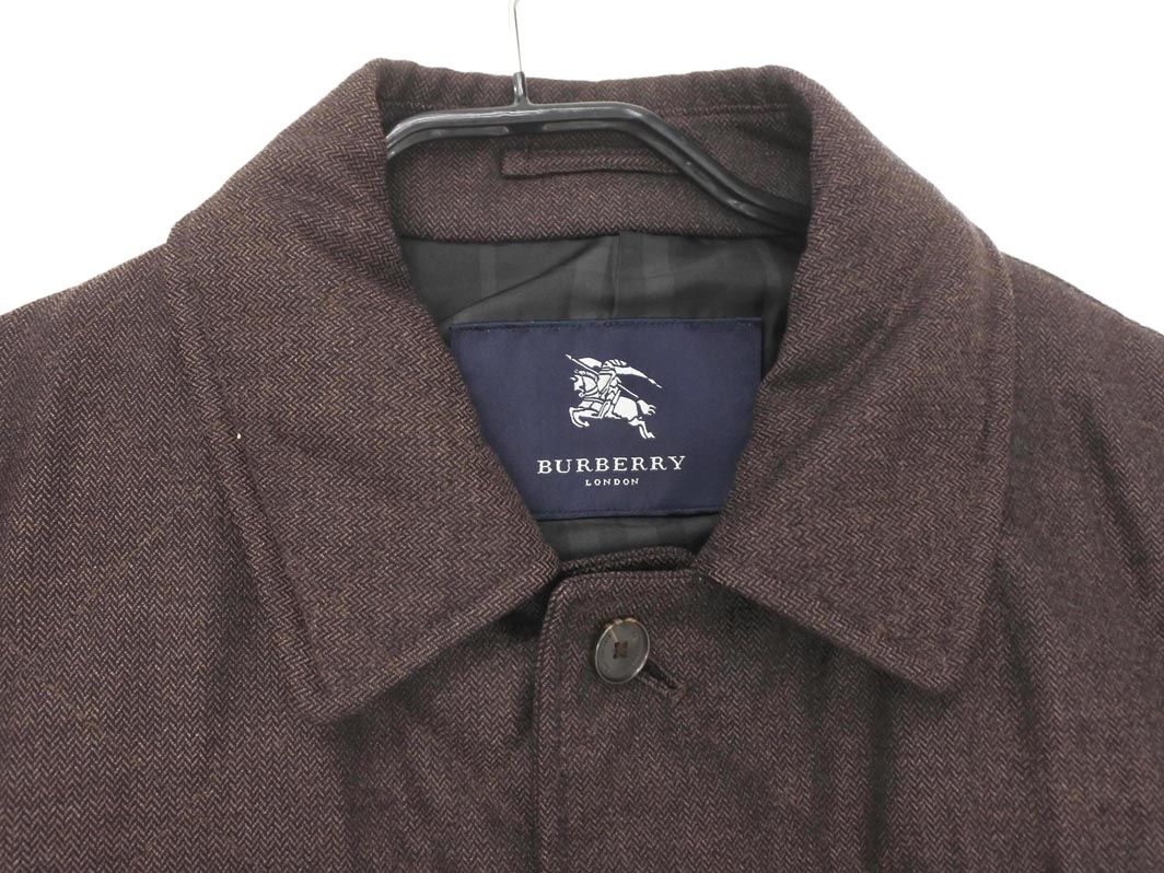BURBERRY バーバリー ウール キルティング コート sizeM 茶 メンズ