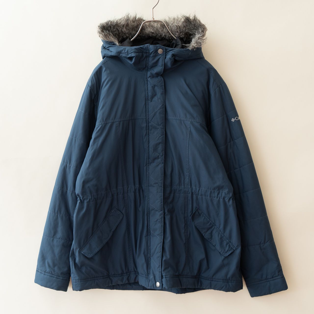 Columbia コロンビア 中綿ジャケット レディースL ブルー 裏ボア 