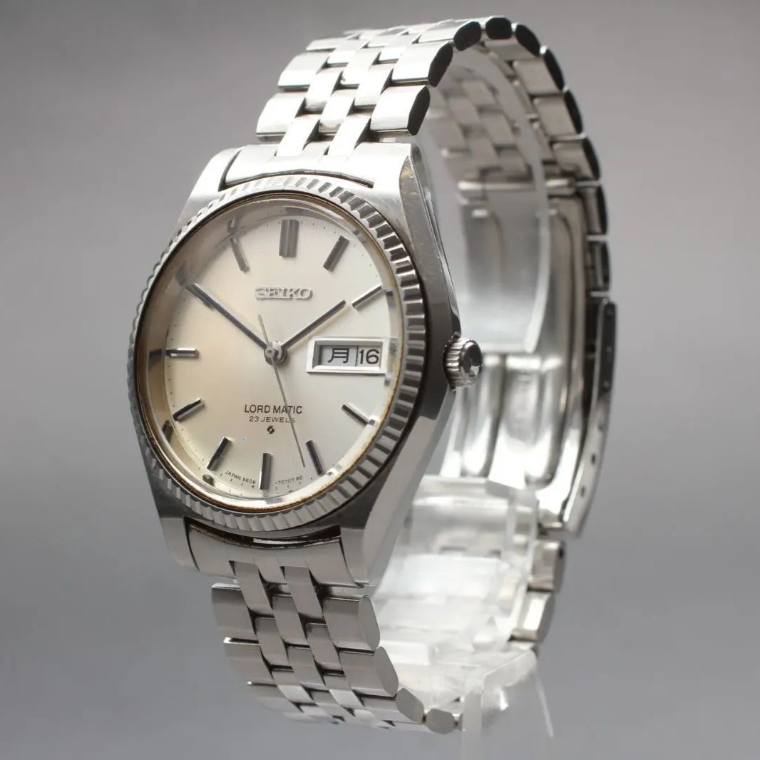 SEIKO ロードマチック 5606 7080 メンズ腕時計 自動巻き シルバー ヴィンテージ 使用感あり
