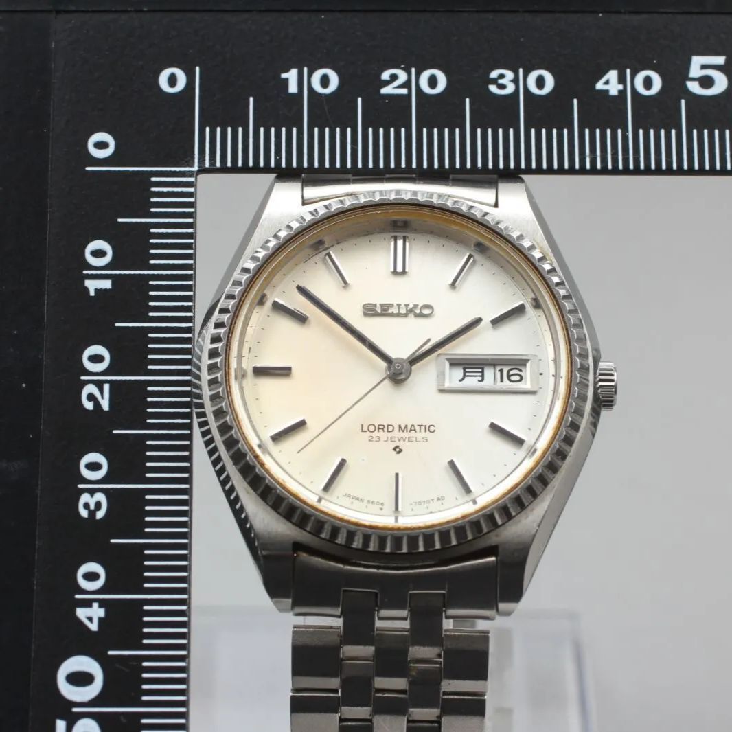 SEIKO ロードマチック 5606 7080 メンズ腕時計 自動巻き シルバー ヴィンテージ 使用感あり 自動巻き時計 腕時計(アナログ)