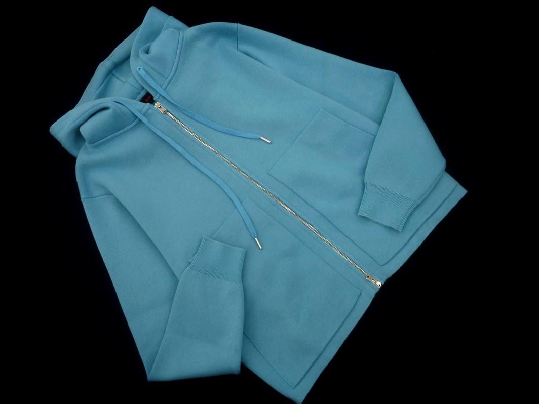 CABaN キャバン TOMORROWLAND カシミヤ混 ジップアップ パーカー sizeS 青 レディース