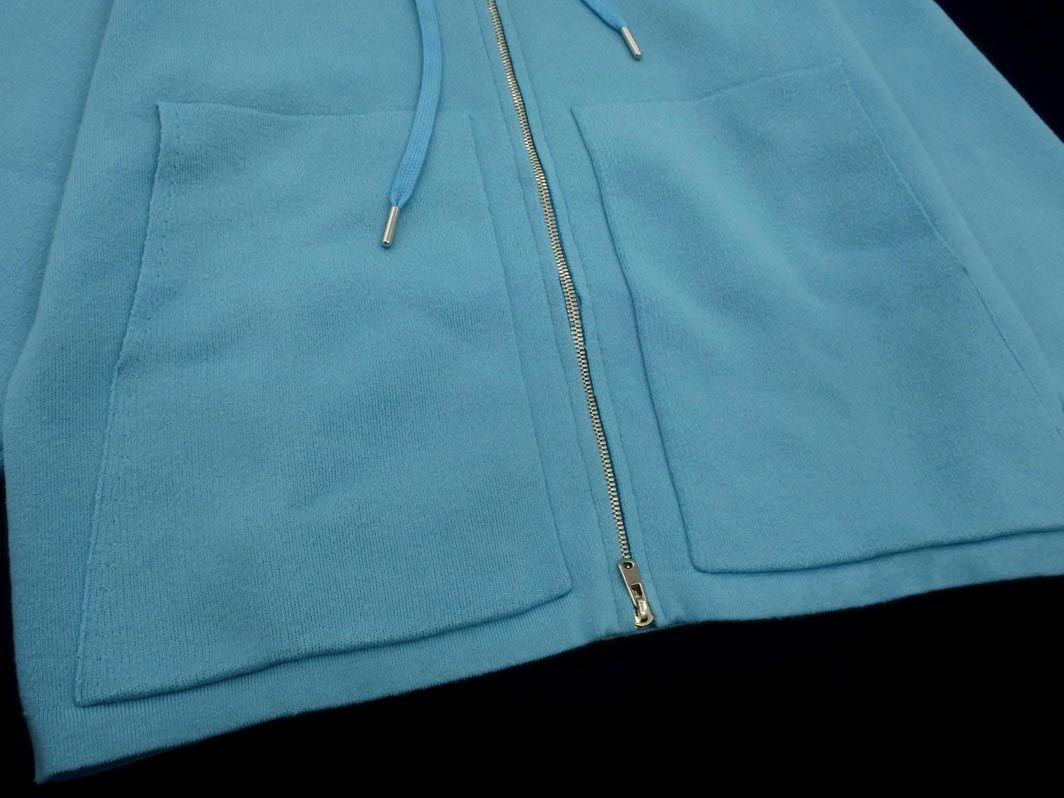  CABaN キャバン TOMORROWLAND カシミヤ混 ジップアップ パーカー sizeS 青 レディース パーカー トップス