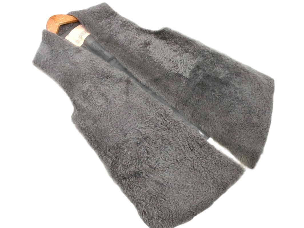 KARL DONOGHUE カールドノヒュー ラム ムートン ファー ベスト sizeXS グレー レディース