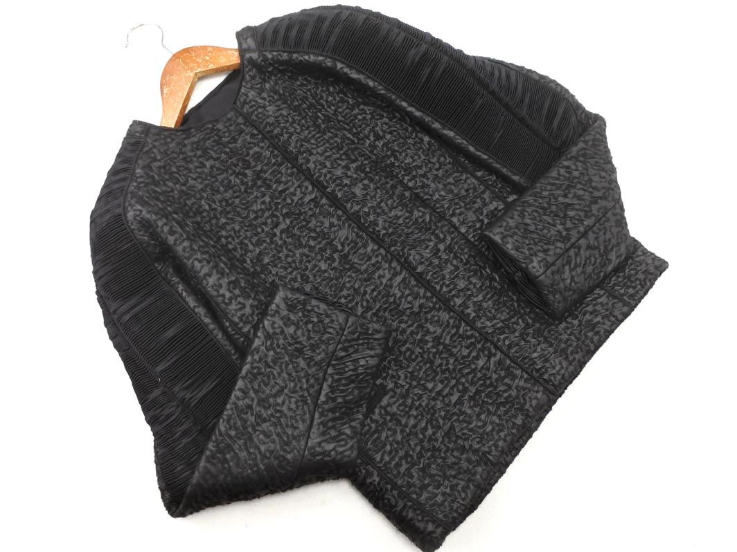 Dolce Gabbana ドルチェ＆ガッバーナ 絹毛混 切替 ノー ジャケット size 40 黒 レディース