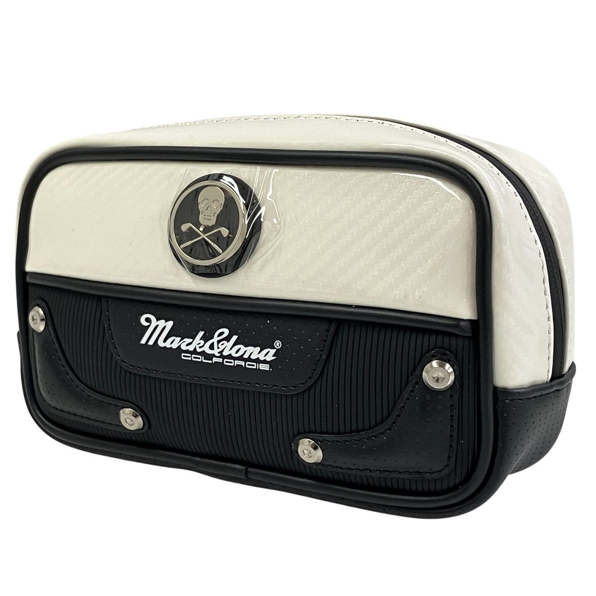 Mark - Lona ポーチ ホワイト ブラック ゴルフ ポーチ アクセサリ