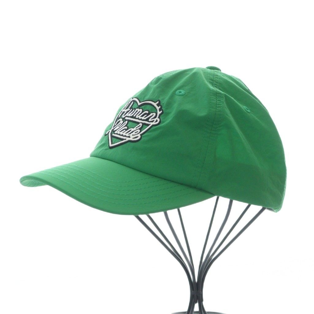 ヒューマンメイド HUMAN MADE 5 PANEL NYLON CAP キャップ 帽子 ナイロン 軽量 薄手 ロゴ ハート 緑 グリーン RI OS