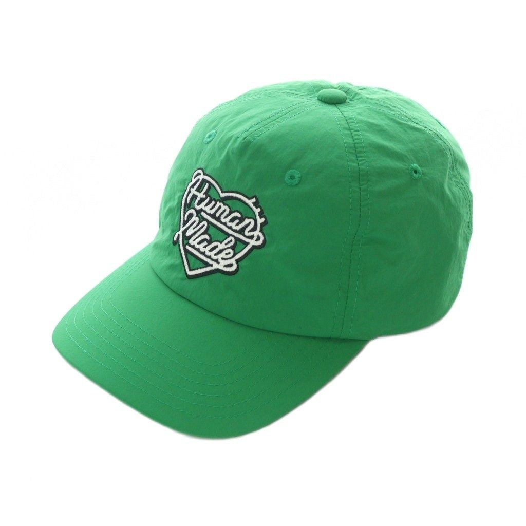 ヒューマンメイド HUMAN MADE 5 PANEL NYLON CAP キャップ 帽子 ナイロン 軽量 薄手 ロゴ ハート 緑 グリーン RI OS