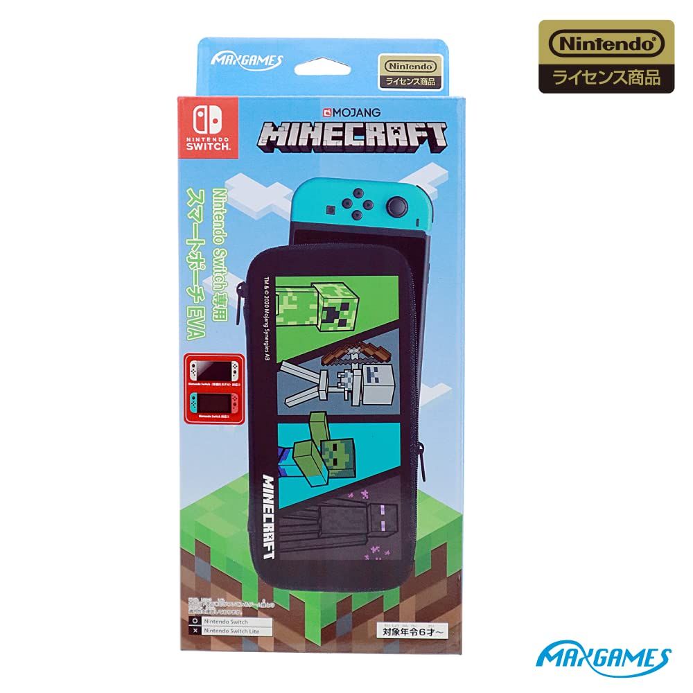 任天堂ライセンス商品 Nintendo Switch スマートポーチEVA マインクラフト 4キャラクター マイクラ4キャラクター Switch 有機EL