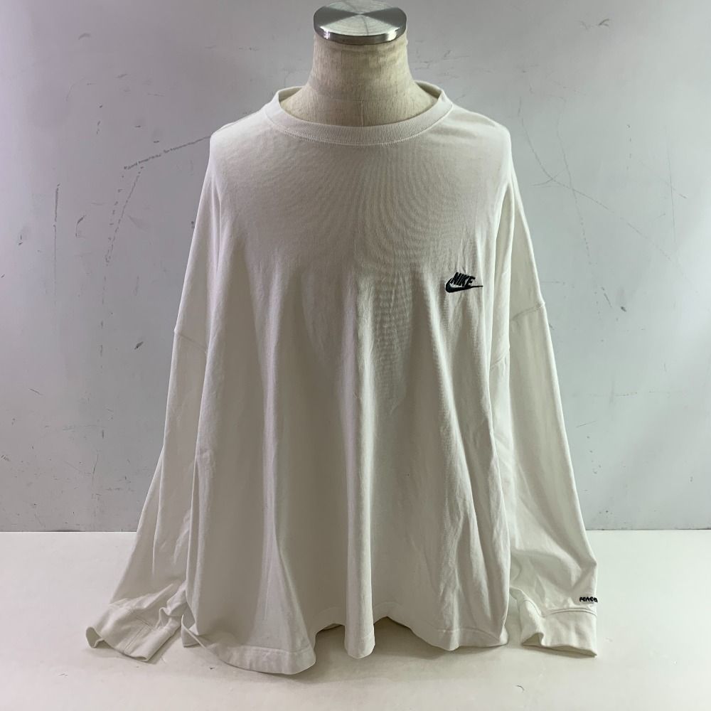 04 w 5246 NIKE × ナイキ ピースマイナスワン 長袖Ｔシャツ DR 0097-100 ホワイト サイズ XL