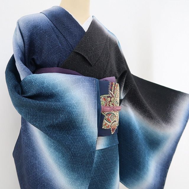 新品 やまと 着物 仕付け糸付“もう一つの世界が顔を出す夜空”付下げ 4244 ❁tomihisa❁新品 やまと誂製 着物 正絹 仕付け糸付“もう一つの世界が