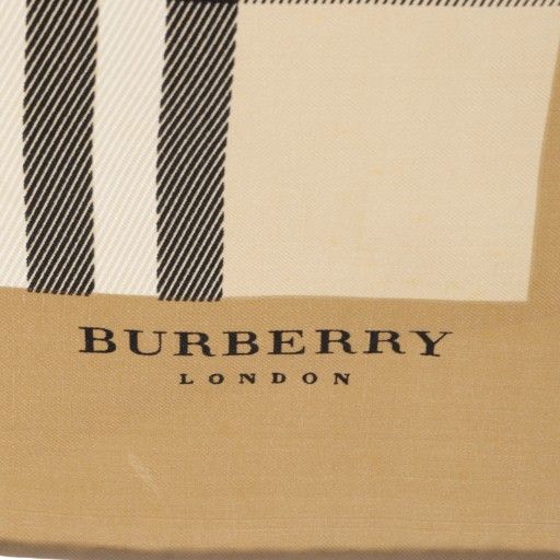 バーバリー ロンドン LONDON スカーフ ノバチェック 大判 シルク ベージュ YO 29