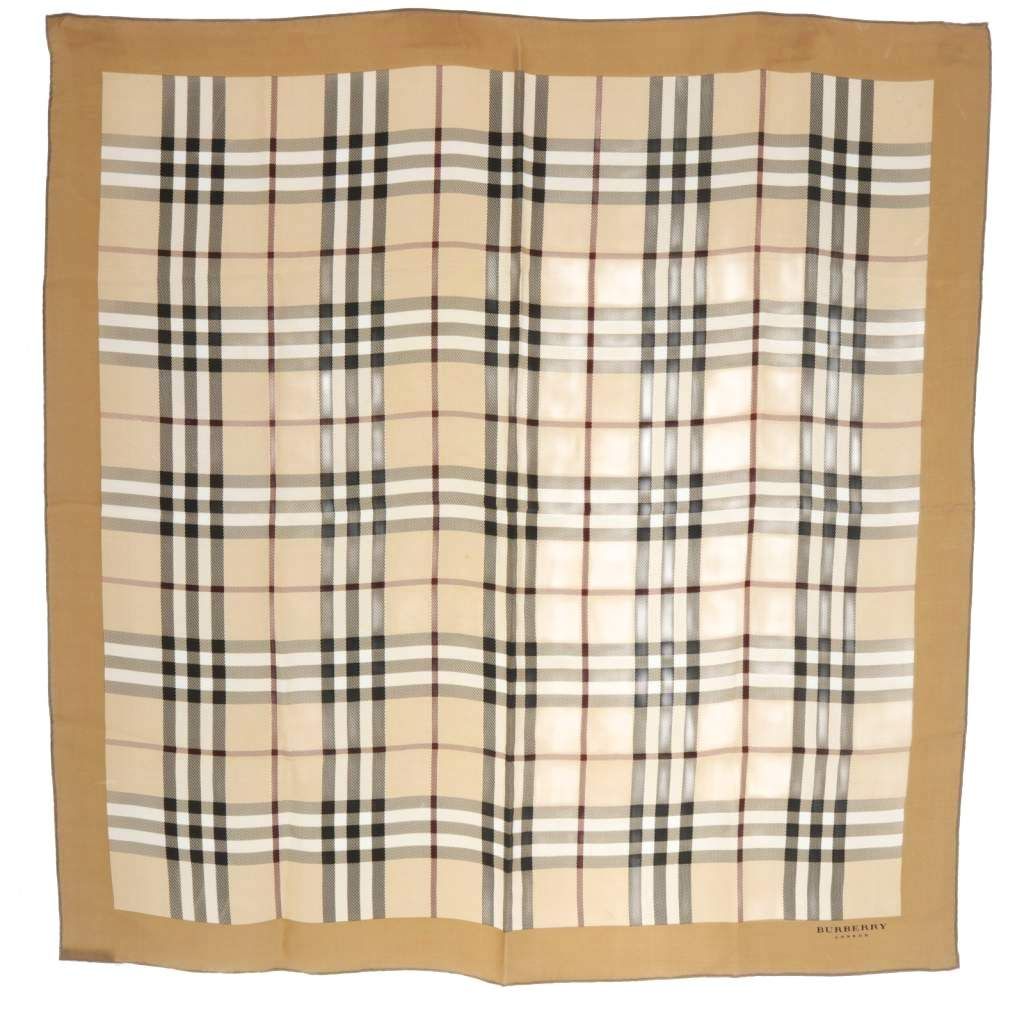 バーバリー ロンドン BURBERRY LONDON スカーフ ノバチェック 大判 シルク ベージュ YO29