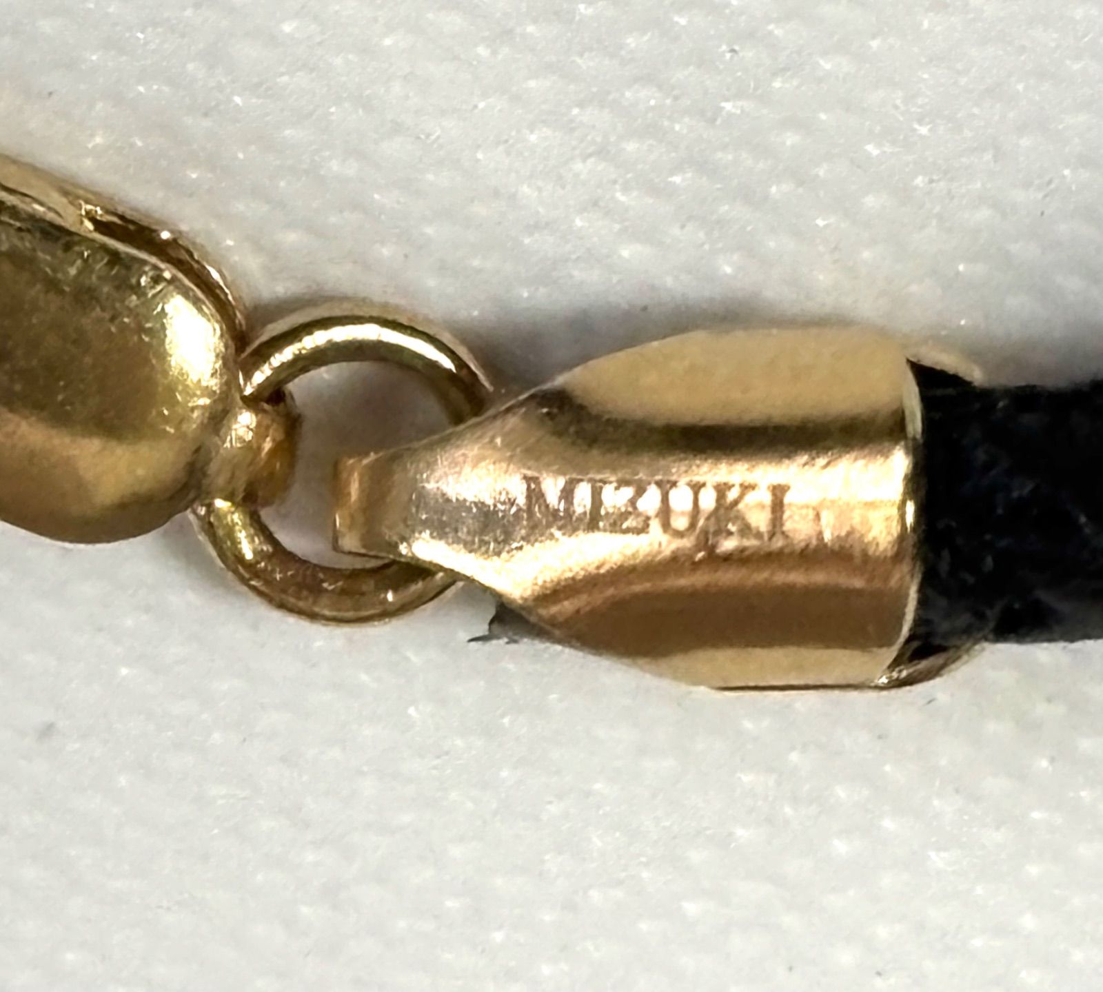 美品 MIZUKI ミズキ 14K 585 パール レザー チョーカー ラリエット 