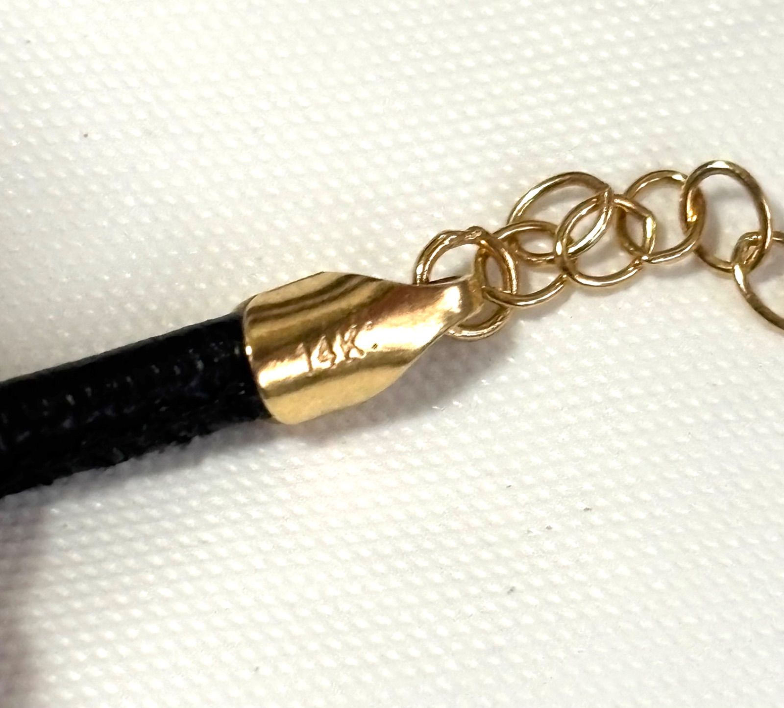 美品 MIZUKI ミズキ 14K 585 パール レザー チョーカー ラリエット 