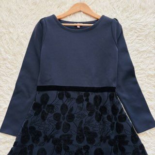 2025 AW 洗える トッカ フローラルニットドレス ジャガード 花柄M