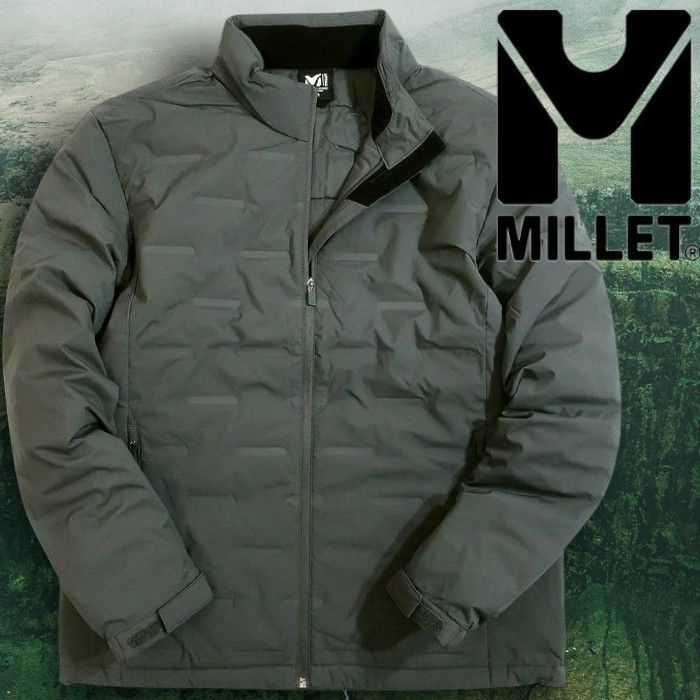MILLET ミレー 軽量 圧着加工 スタンド ジップアップ ダウンジャケット ダウンブルゾン アウトドア MUSWD426C4 グレー 080 50220k07