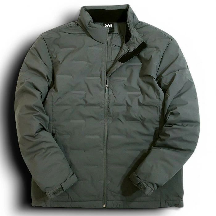 MILLET ミレー 軽量 圧着加工 スタンド ジップアップ ダウンジャケット ダウンブルゾン アウトドア MUSWD426C4 グレー 080 50220k07
