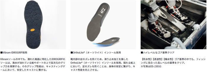 ダイワ GORE-TEX オフショアシューズ ミッドカット DS-2301G-ID グレー 27.0cm daiwa 釣具